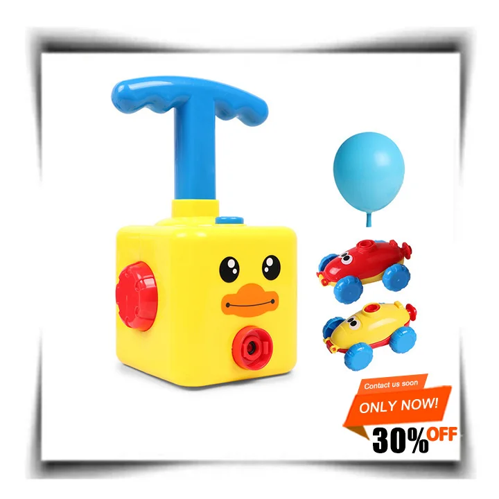 Hot Sales Power Balloon Launch Tower Toy Education Inertia Air Power Balloon Car Science Experiment Toy for Children Gift