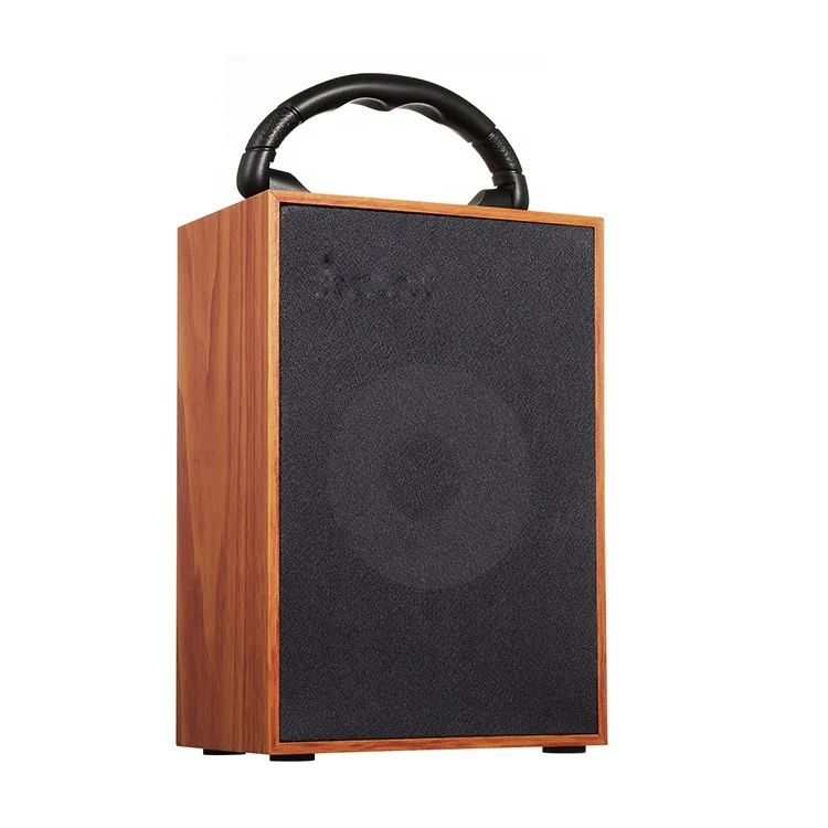 
Wooden Style Material Outdoor Sound Speaker Big Sound Loudspeaker with Lifting Yoke 