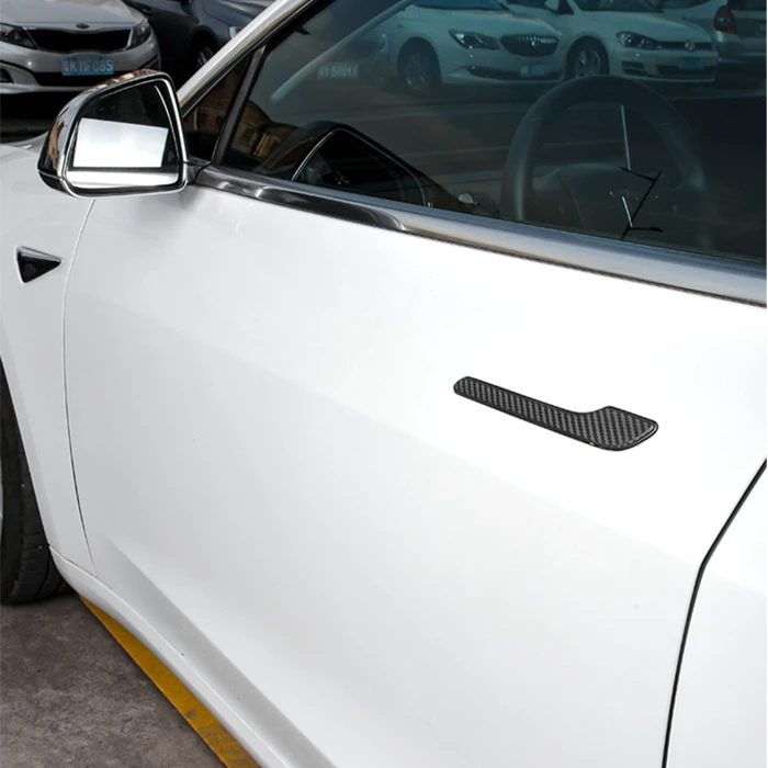 Наклейка на крышку дверной ручки из углеродного волокна для TESLA Model 3, TESLA Model Y, внешние автомобильные аксессуары 2019, 2021, магазин с фабрики