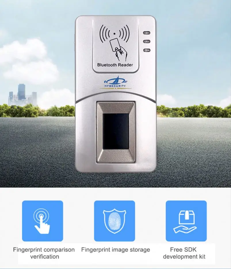 HFSecurity HF7000 ФБР Сертифицированный NFC сканер отпечатков пальцев с бесплатным SDK