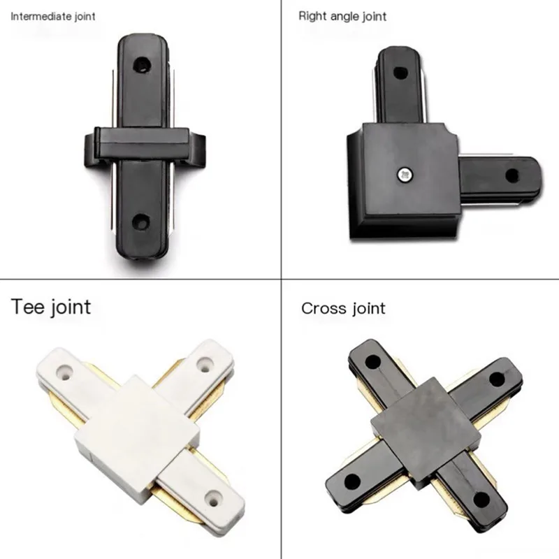 LED track spotlight two wire joint track strip 1m, 1.5m, 2m slide track lamp holder rail strip accessory connector