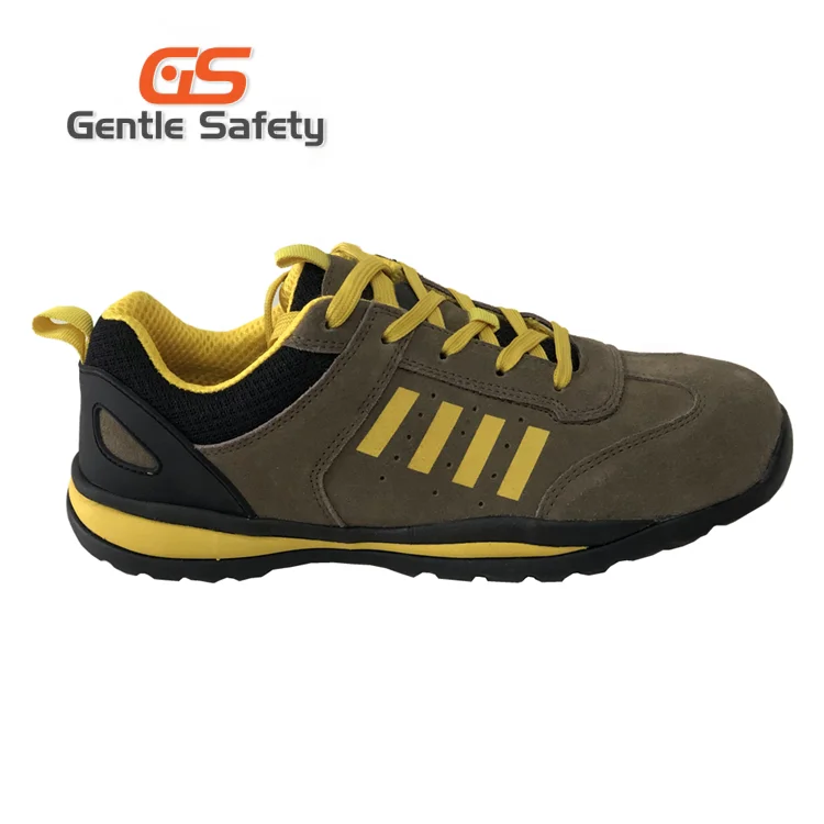 low cut lightweight safety shoes suede leather upper best quality safety shoes
