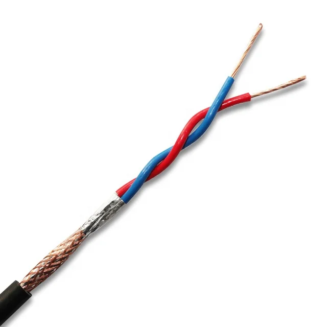 
Cable 2 Core Pair Stranded Shielded Wire Type OD6.5 Shielded Control Signal Transmission RVVPS Cable 