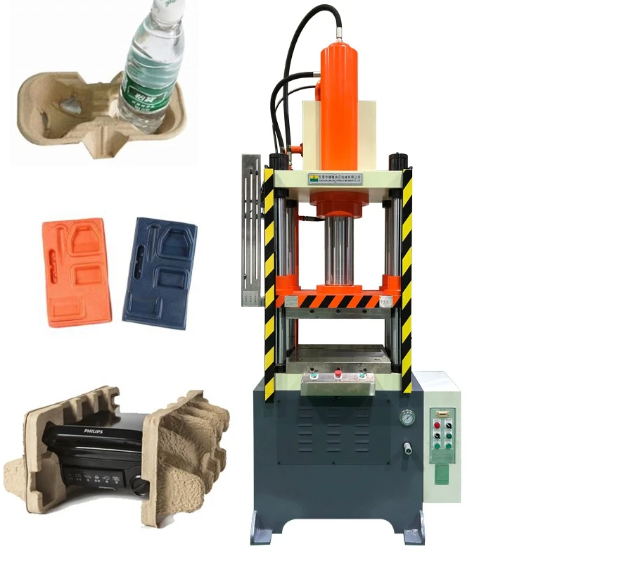 4-column hydraulic press used to produce pulp paper tray food packaging paper tray cup tray hydraulic presses