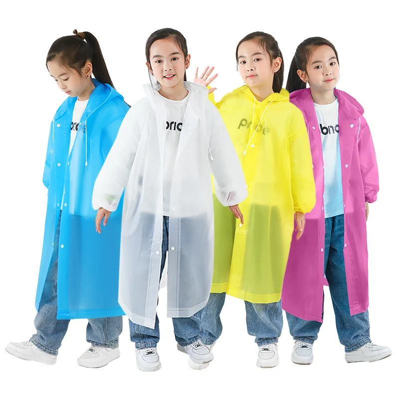 Wholesale Eva Healthy Fashion Cartoon Children Raincoat Kids For Outdoors Waterproof Rainwear Student Poncho