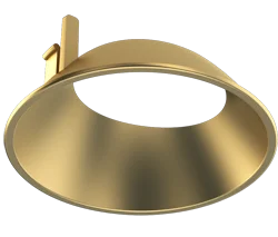 golden color anti glare plastic led light reflector for led downlight spot