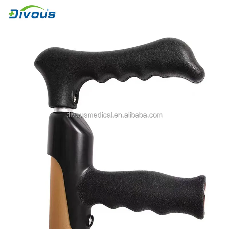 Hot Selling Aluminum Alloy Material Outdoor Travel  Adjustable Height Elderly Disabled Underarm Crutches Walker