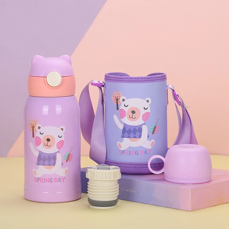 Insulation Stainless Steel Vacuum Cup Smart LED Temperature Display Flask 450ml with Lid Casual Laser Gifts Novelty Silk Body