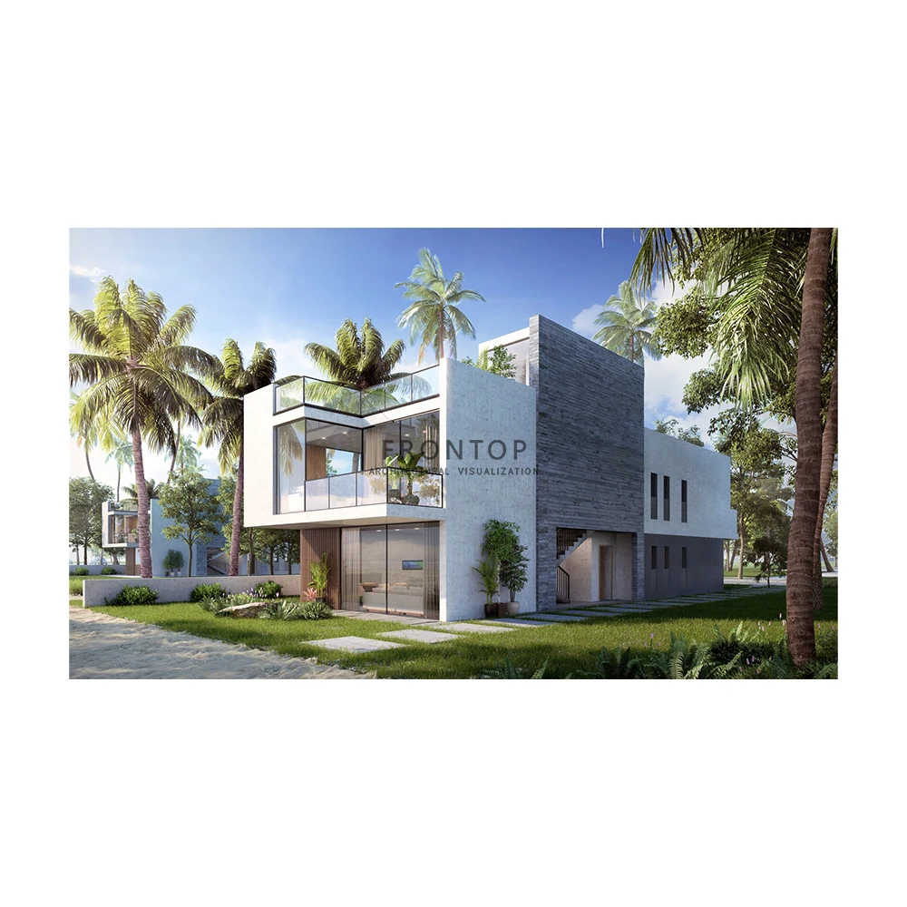 Modern Interior Design Service Living Room Set 3D Villa Render Architecture Design Apartment