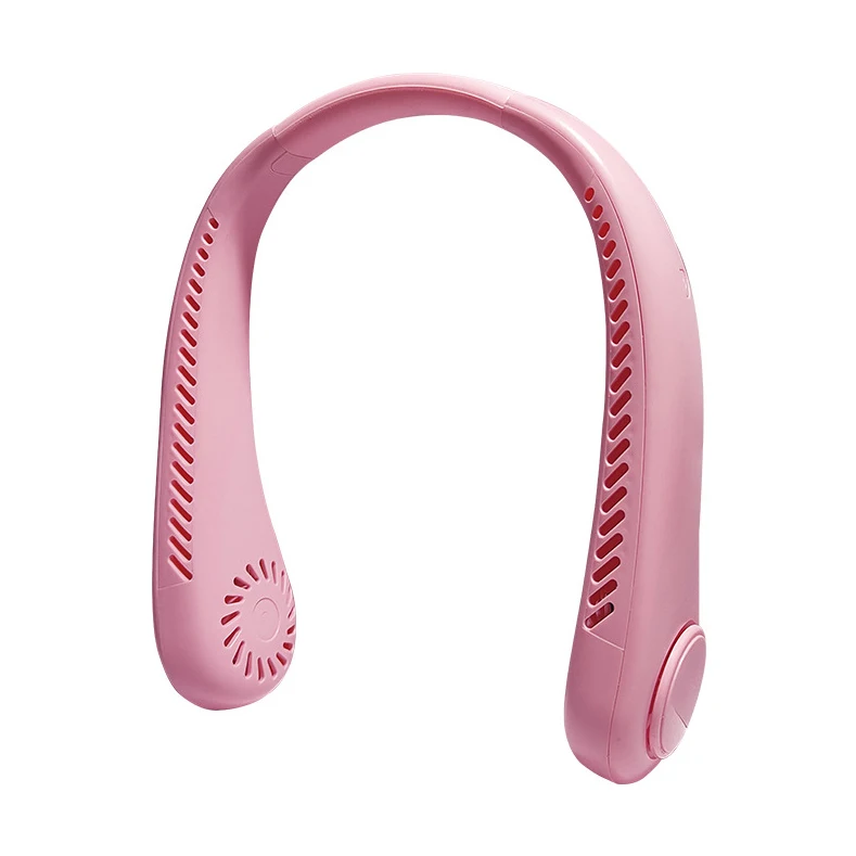 Flexible fan neck portable rechargeable mini cooling foldable neck hanging fan