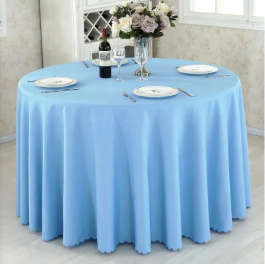 Hotel table linen 100% polyester solid color round table cloth
