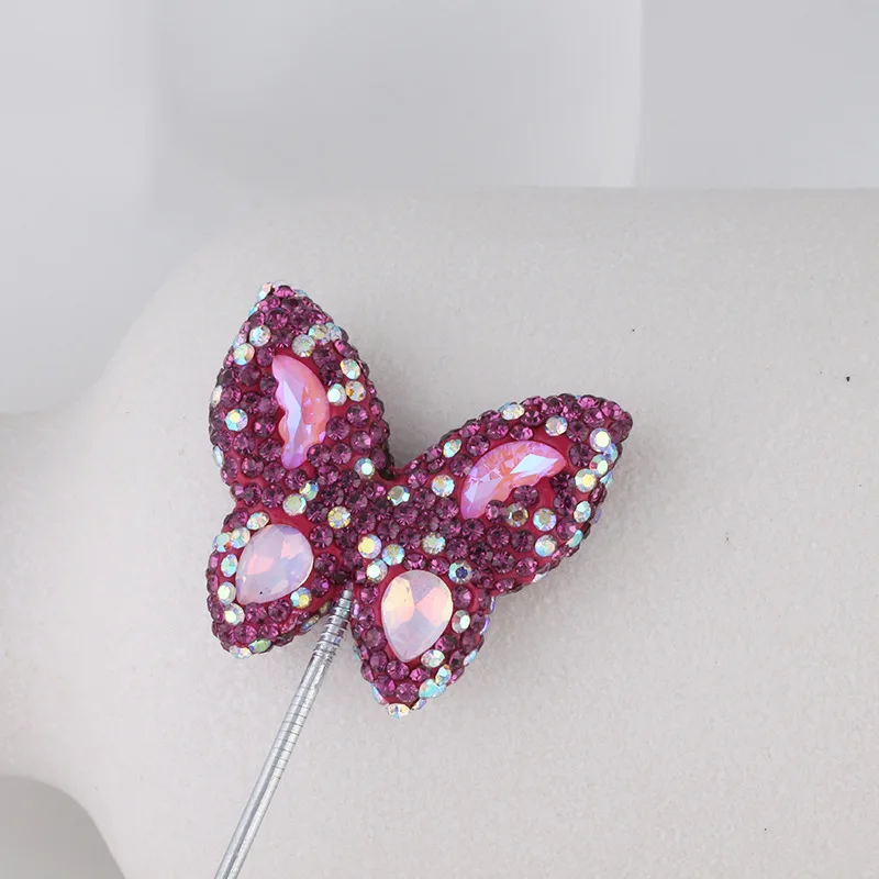Rhinestone Butterfly Beads Luxury Vintage Diy Bead for Pen Strap Making