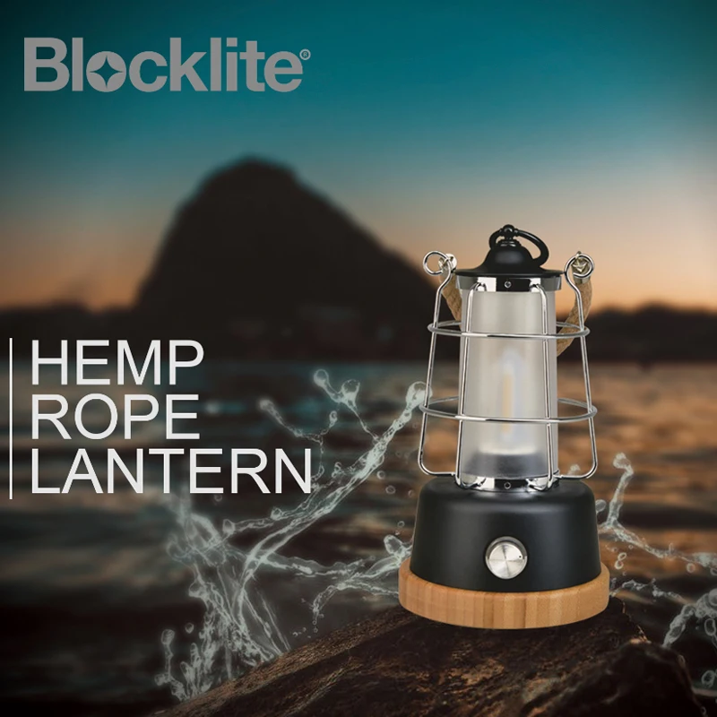 Wholesale Latest Hemp Rope Lantern Vintage LED Outdoor Camping Light Tent Lamp Garden Lantern