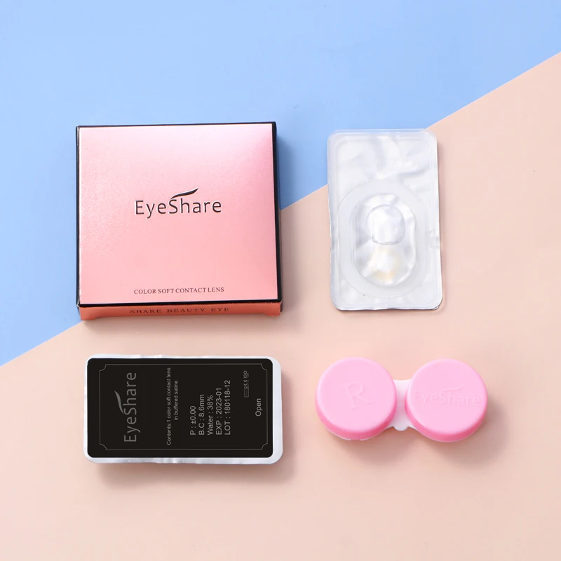 Eyeshare Free Design Custom Eye Lens Packing Box Colored Contact Lenses Wholesale Personal Brand Lentes De Contacto Paper Box