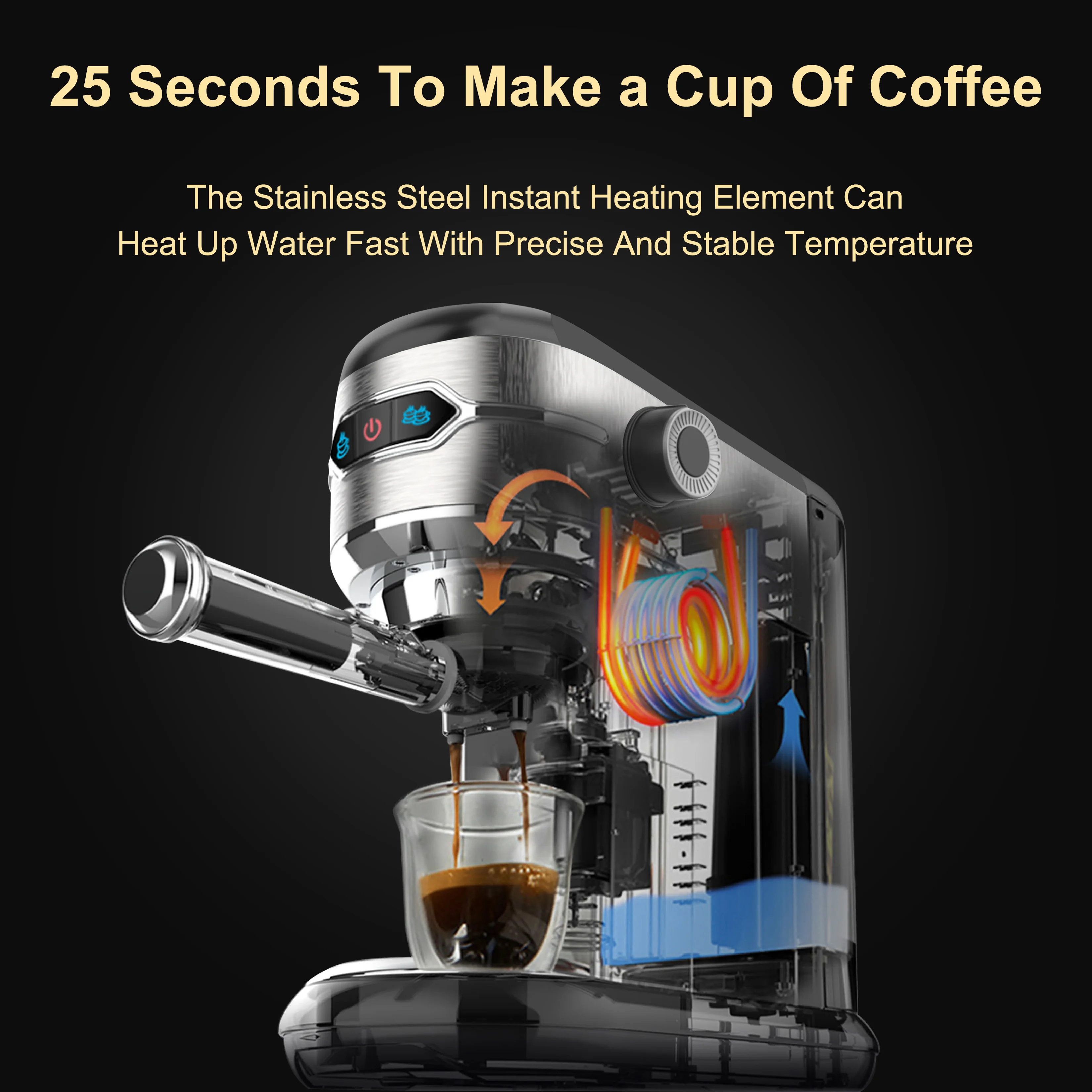 Thermoblock 1350W Lamarzocco Brewing Proffesiona Tiroirs Business Automatically Cappuccino Coffee Bean Grinder Maker Machine