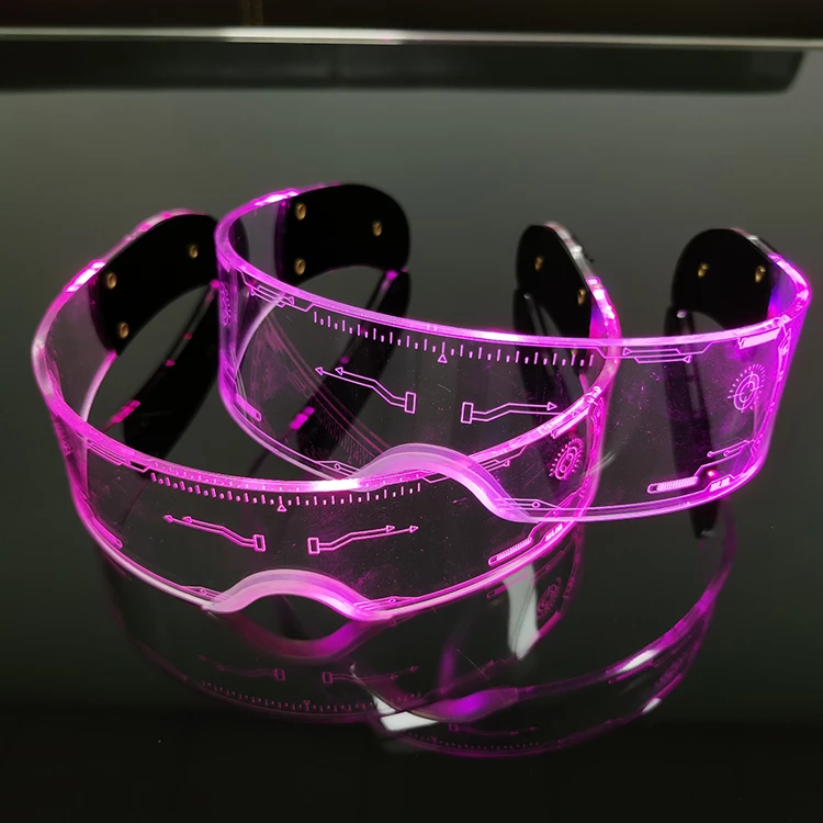 LED light-emitting glasses Christmas party bar music festival Netflix acrylic bungee