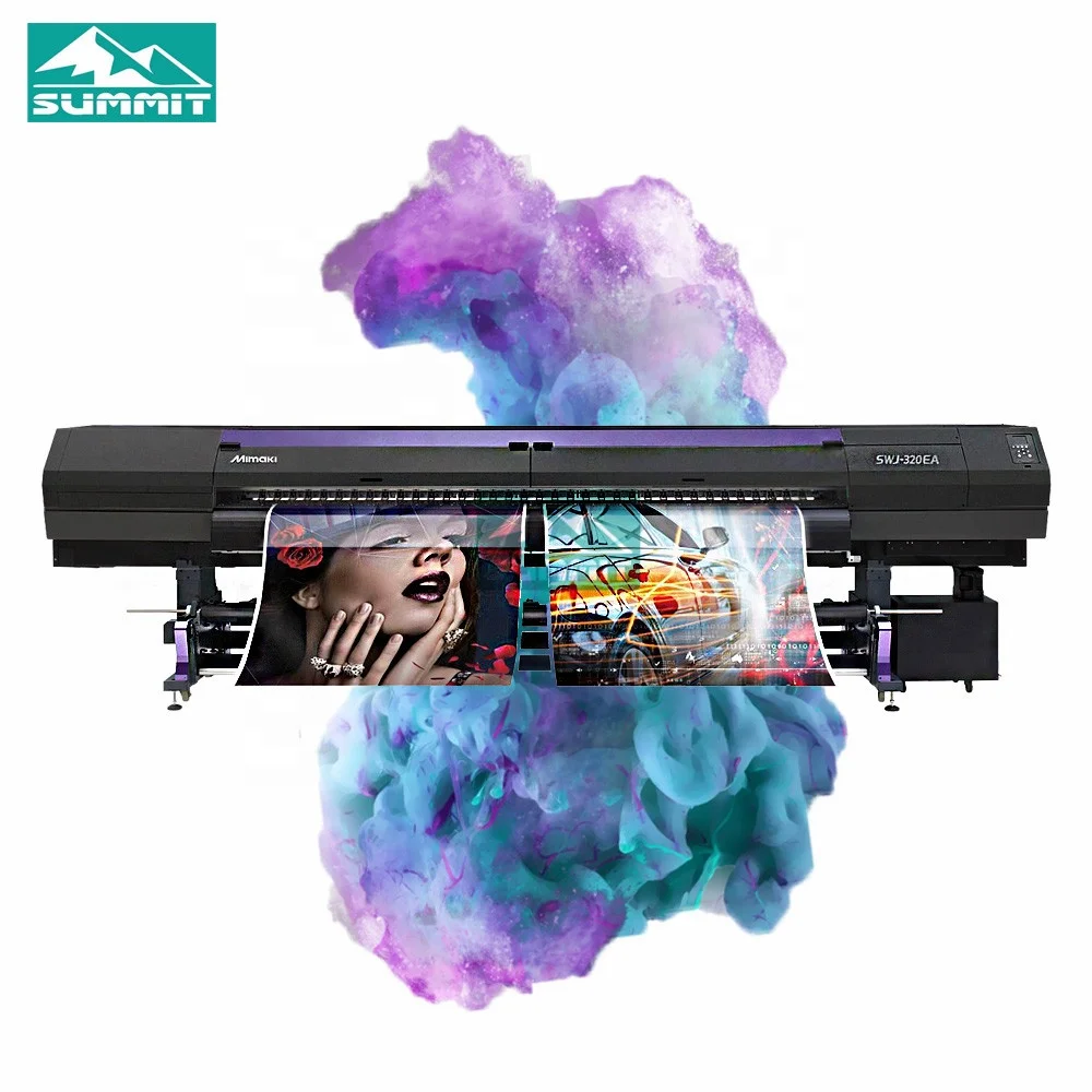 Натуральная 126 дюймов Mimaki SWJ-320 S4 б/у большого формата 3 2 м струйный принтер подходит
