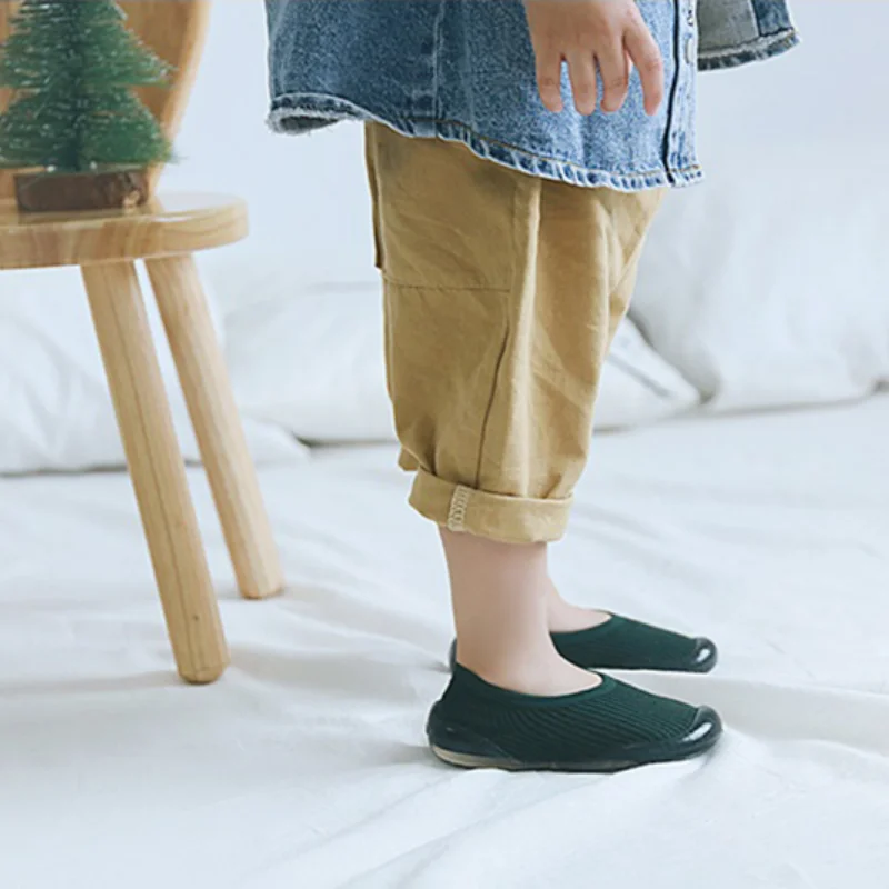 Spring Summer Anti-Slip Soft Rubber Sole Slip-On Breathable Toddler Baby Shoes Baby Sock Shoes
