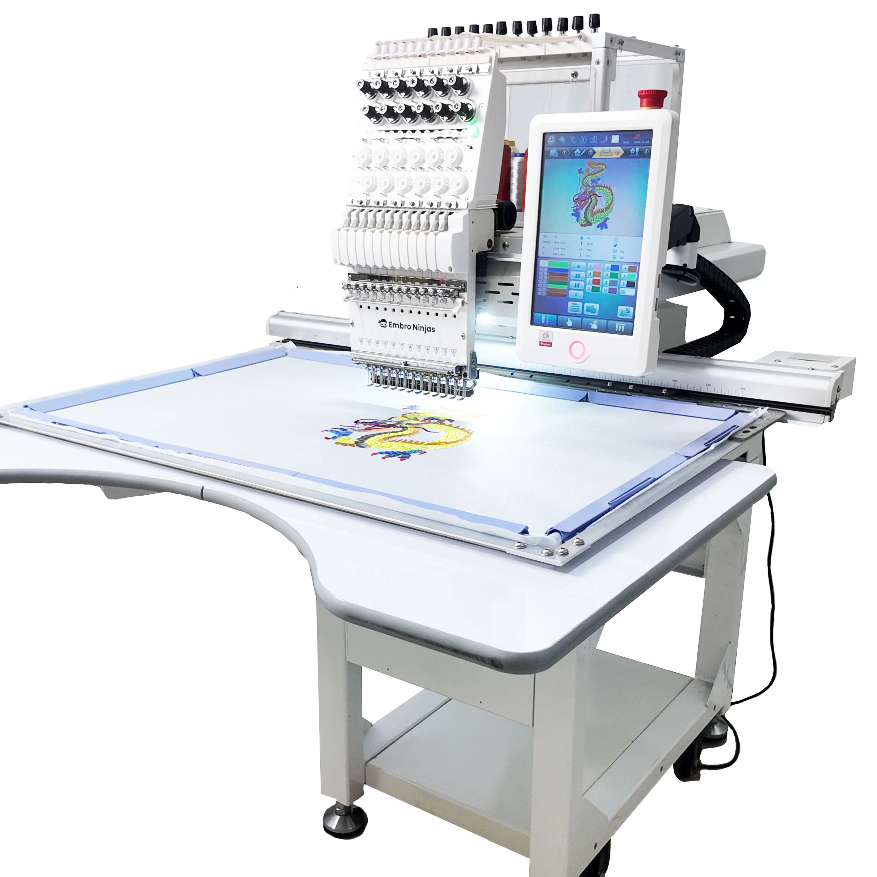 Дешевая высокоскоростная вышивальная машина Embro Ninjas для домашнего использования компьютерная с одной головкой плоская