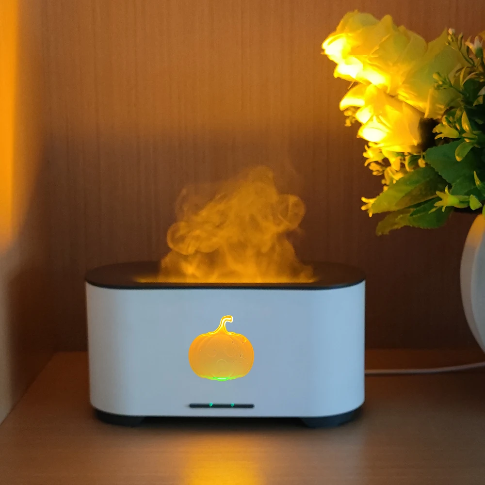 2022 New 230ml Air Purifying Humidifier Waterless Auto Shut Off Button Timer Essential Oil Diffuser with LED Night Light