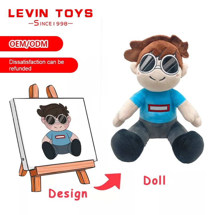 LEVIN TOYS Custom Chinese manufacturers mass produce customized idol plush kpop dolls Cartoon character Kpop idol