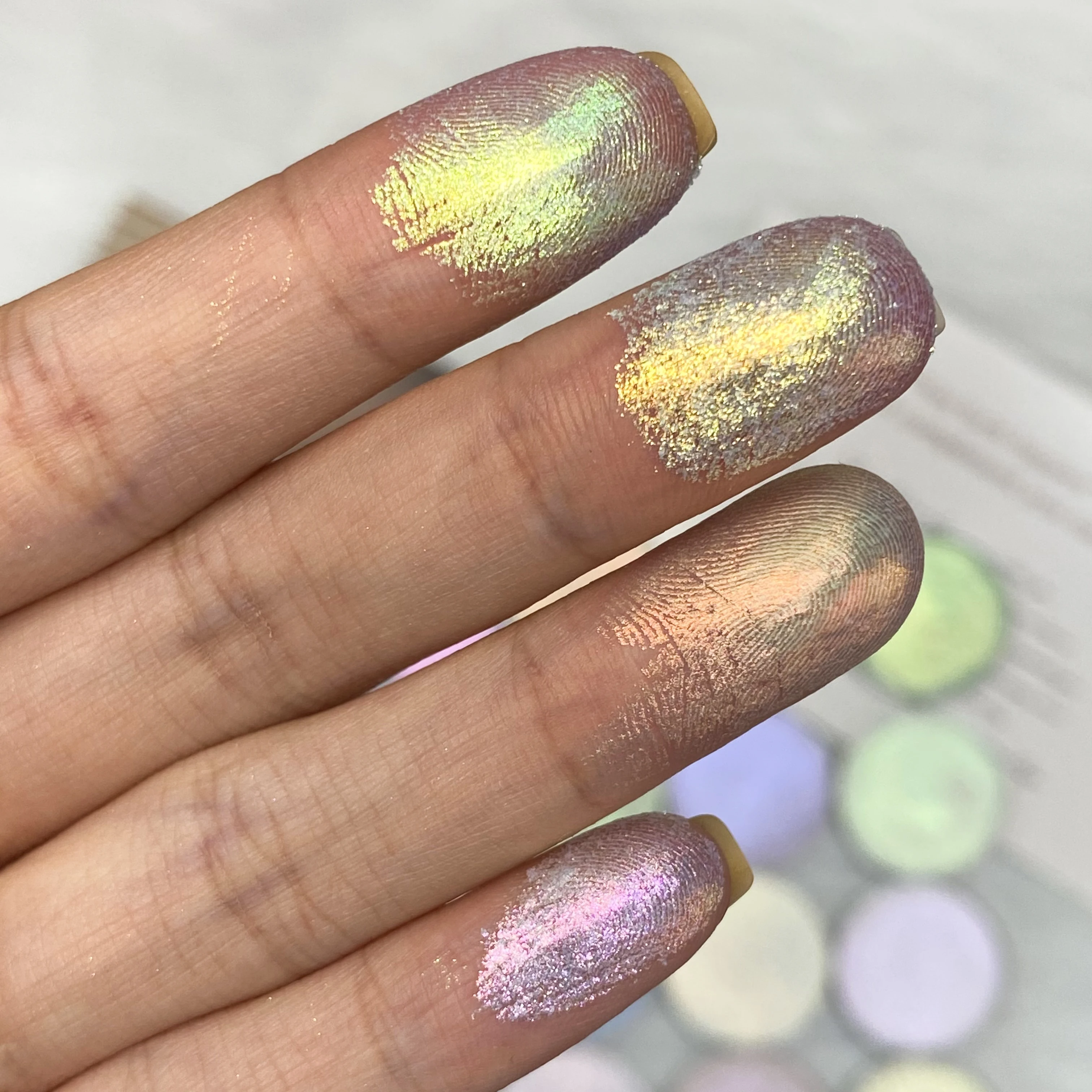 Одноцветная Палетка влажных теней для век duochrome водостойкая макияжа с блестками частная торговая марка многохромовых