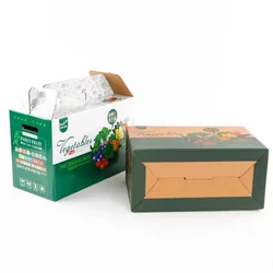 Custom Printing Fruit Vegetable Box Eco-Friendly Recycle Folding Mango Tomatoes Carton Corrugated Paper Packaging Carton Box