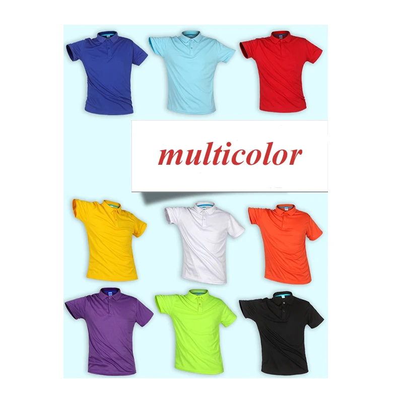 Рубашка-поло мужская с принтом или вышивкой, из хлопка и полиэстера