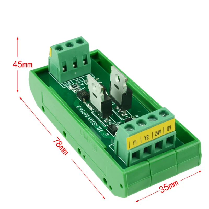 2 Channel Single Chip Microcomputer PLC Signal Amplifier Board Photocoupler Isolation Input 12-24V Output NPN