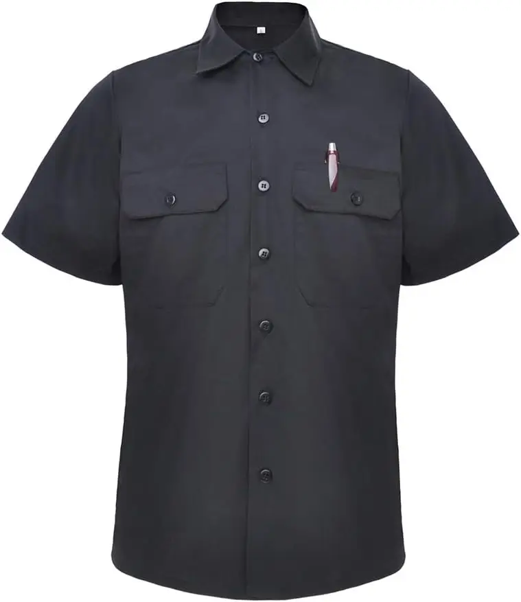 High Quality Tactical Design Security Guard Uniforms Black Set Supplier Summer Outdoor for Men Uniform Manufacturer Black Solid