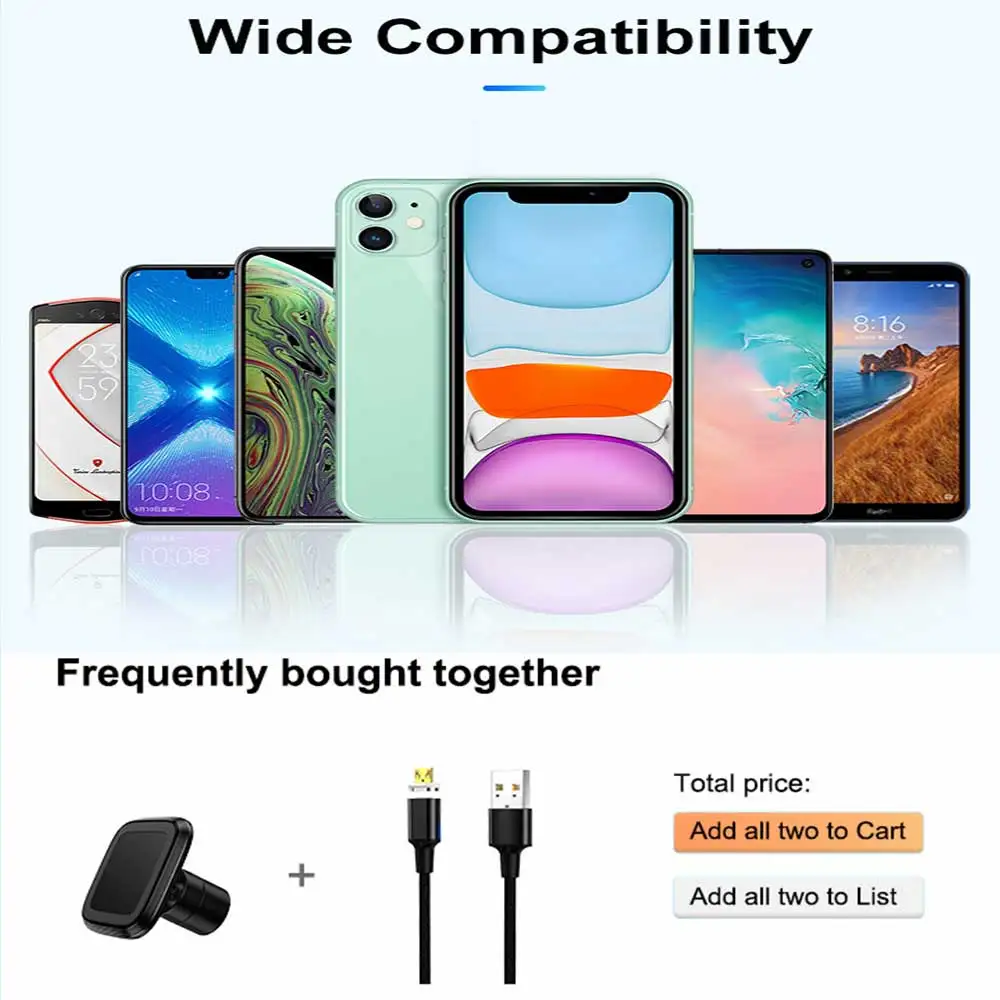 Прямая продажа с завода Tongyinhai, новый продукт, магнитное прикрепляемое беспроводное автомобильное зарядное устройство Qi 15 Вт для телефона