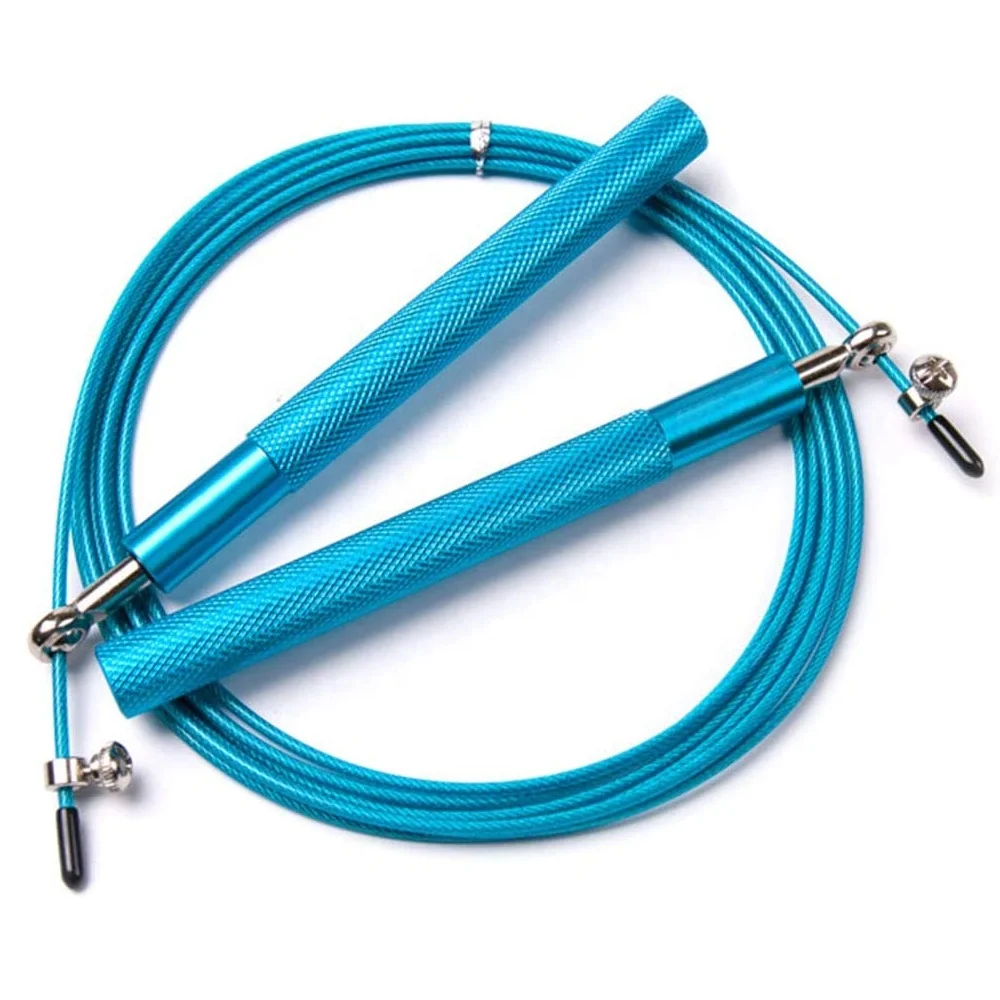 Hot sale work out fitness cable PVC coated steel wire rope skipping jump rope fitness rope for exercise