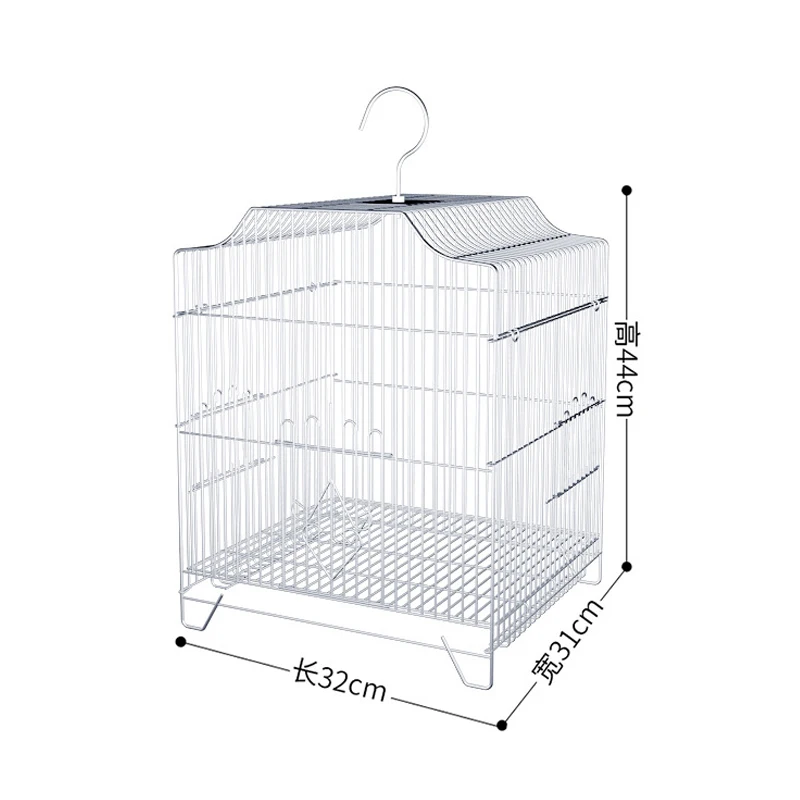 Wholesale Animal Cages Pet Cages Carriers Foldable Stainless Steel Bird House Pigeon Canary Parrot Bird Cage With Feeder