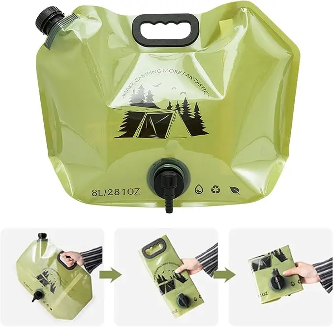 Peakout 2024 hot sale outdoor camping picnic 8L Foldable drink bag with water faucet water bag