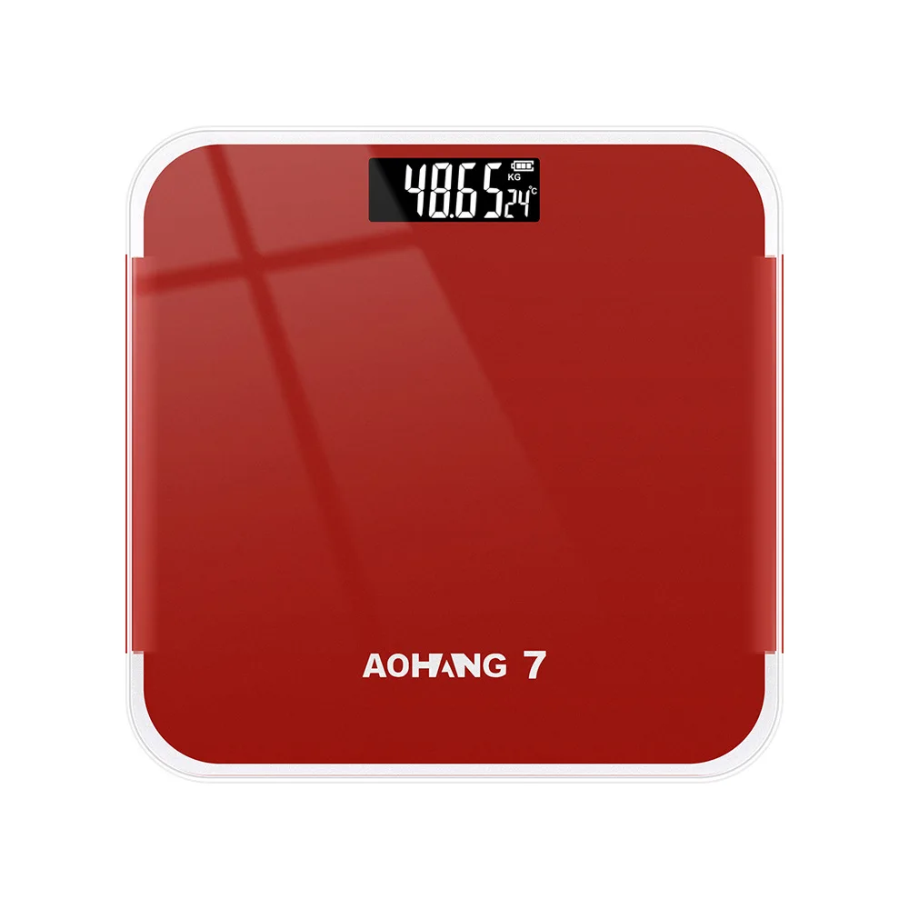 180Kg Electronic Smart Body Digital Weighing Scale Tempered glass scale Rechargeable battery Bathroom non-slip weight loss scale