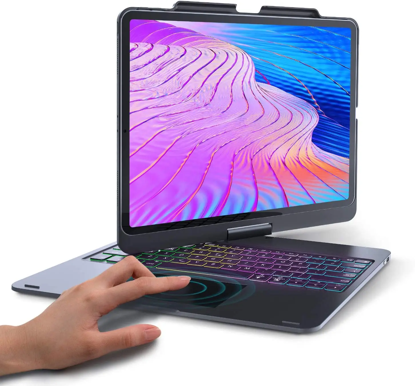 Чехол для клавиатуры с тачпадом iPad Pro 12 9 клавиатура подсветкой планшета защита беспроводная