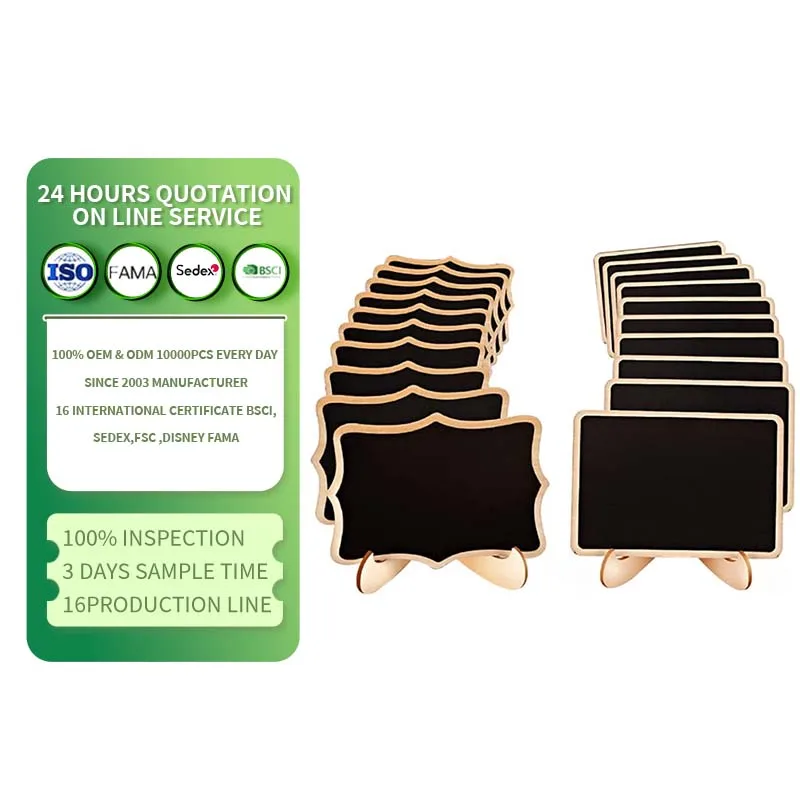 Mini Chalkboard Signs Framed Small Chalkboard Labels with Easel Stand Wooden Blackboard 7.87 x 5.91 x 1.18 inches