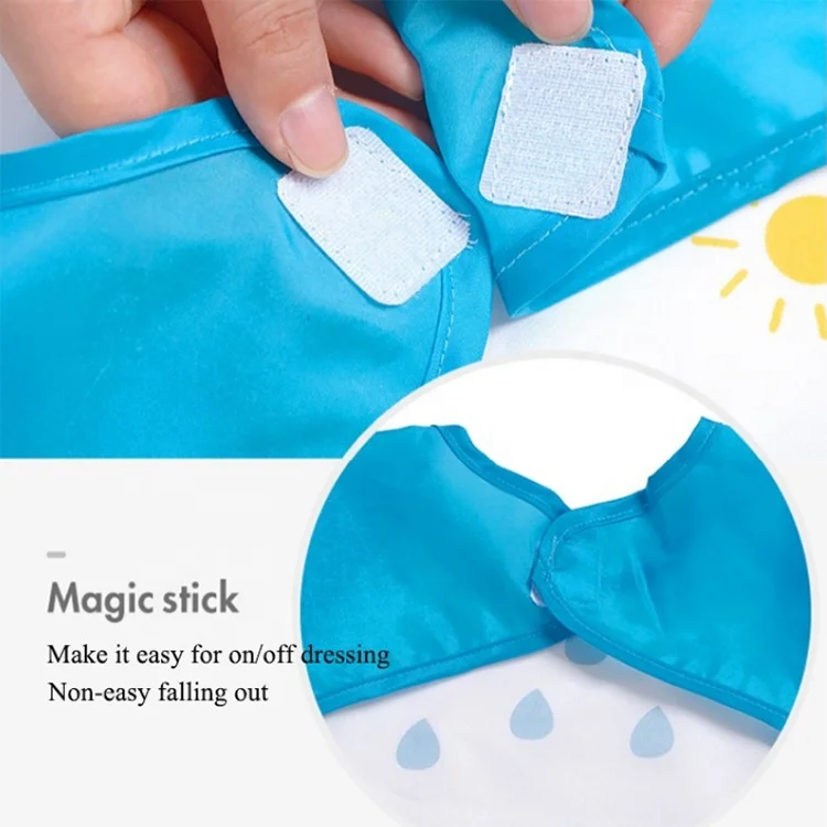 Новый водонепроницаемый детский слюнявчик eva с длинным рукавом и карманом