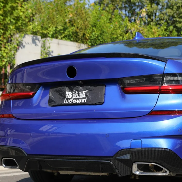 Автомобильный спойлер Ludawei из углеродного волокна МП для BMW 3 серии G20 2019 + задний багажника крыло автомобильные внешние аксессуары