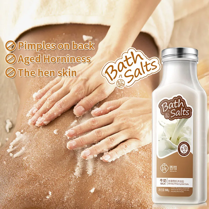 
Custom Private Label Exfoliating Moisturizing Whitening Spa Milk Salt Washing Body Shower Gel , Soak Spa Bath Scrub 