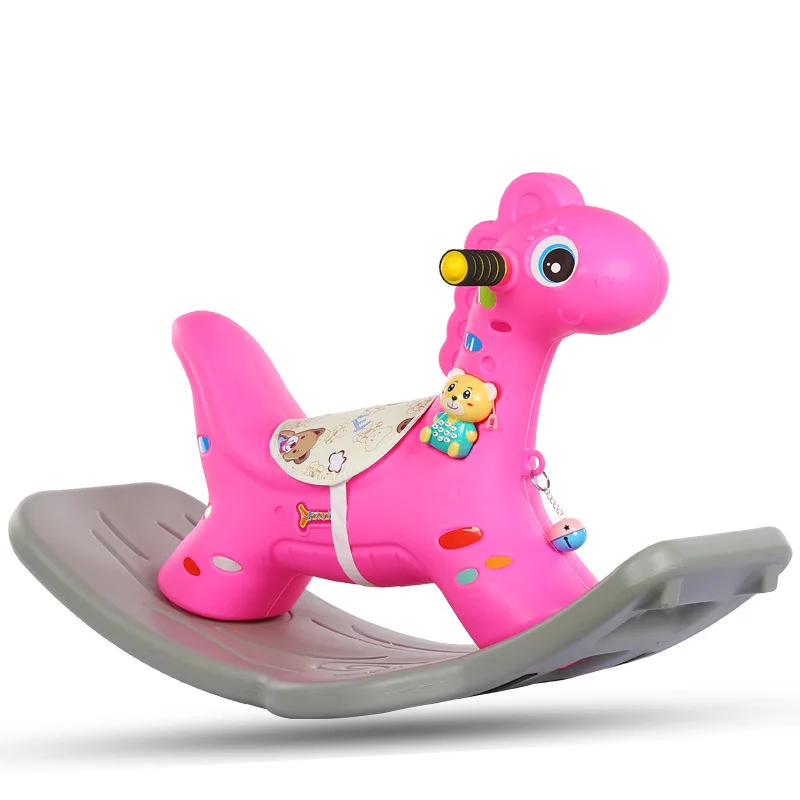 Cheap rocking horse for Kids / Pink Plastic rocking horse for baby / Kids ride on toys
