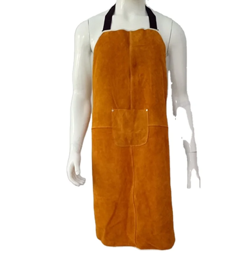 High Quality Cowhide Leather Welded Apron Thickened and Welder Protective Apron
