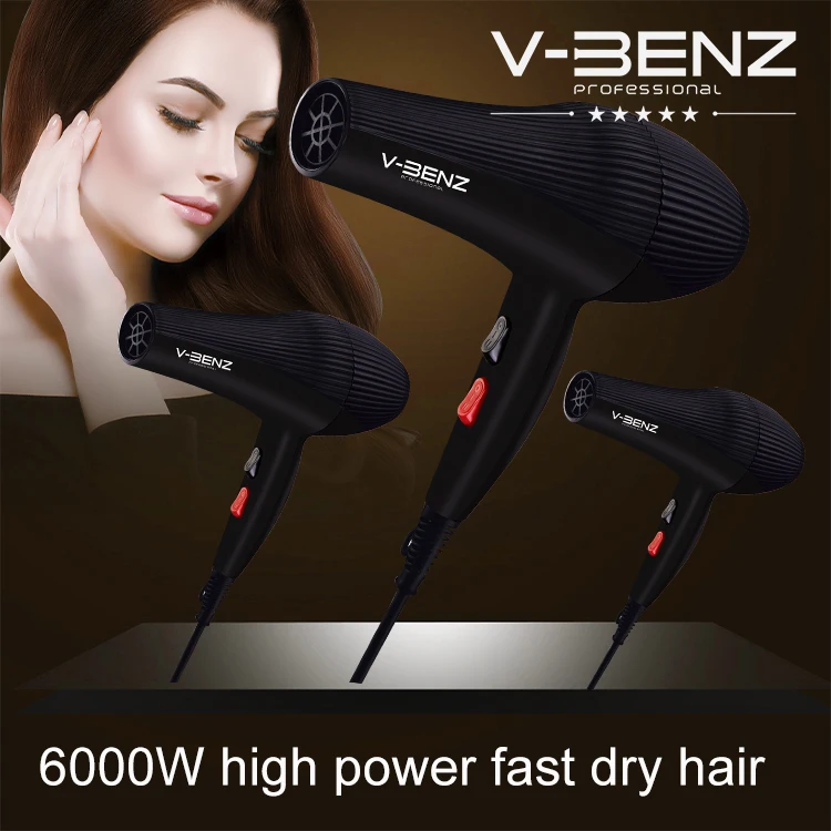 V-BENZ Blue Light Hair Care High Power Hair Dryer Professional Negative Ionic Fast Drying Low Noise Hair Blow Dryer