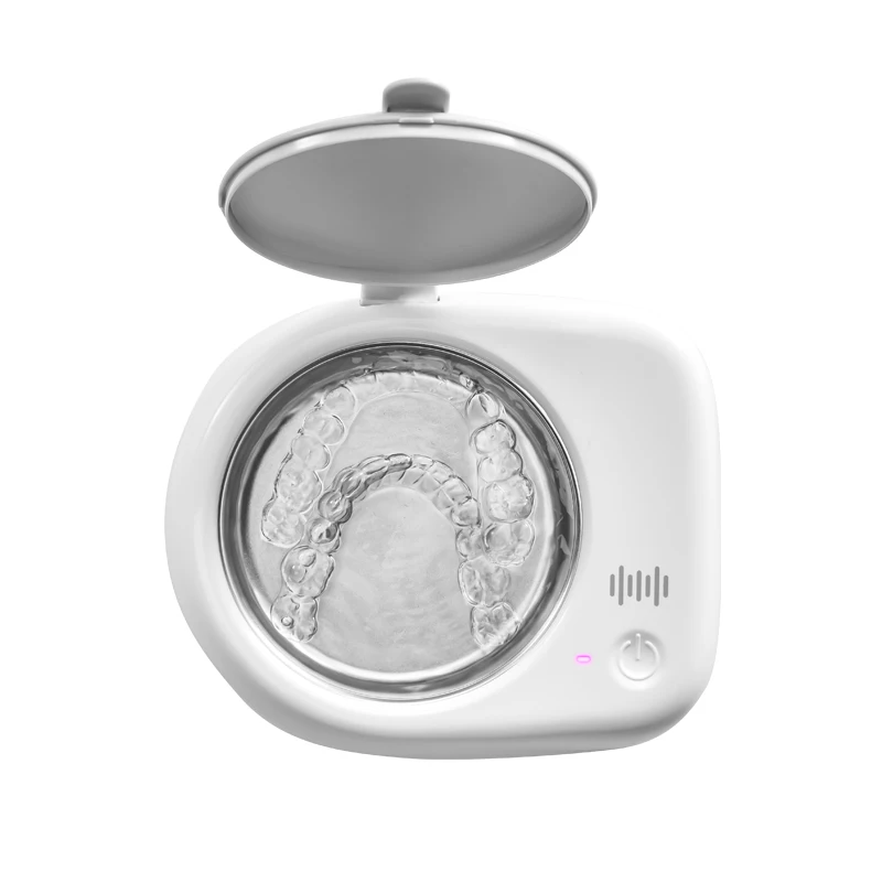 Portable Ultrasonic Retainer Cleaner Sonic Dental Cleaning Pod Cordless Ultrasonic Braces Cleaning  Machine CS08