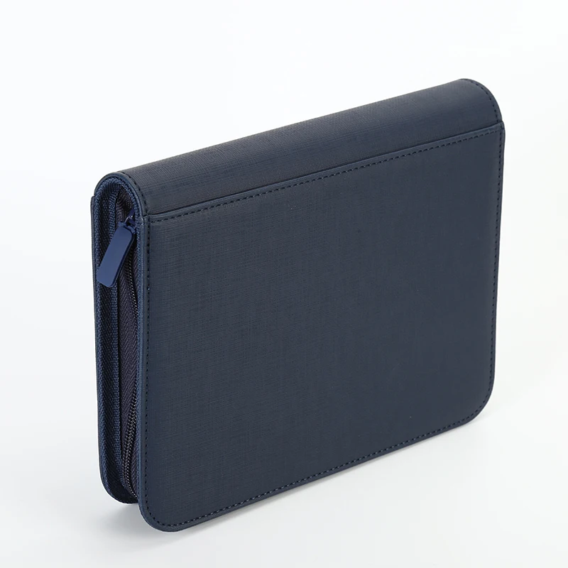 Folio 4 Pocket Album Leather PU Portfolio Binders With Elastic Band Closure