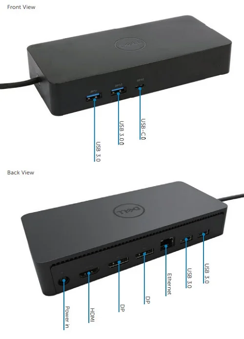 Оригинальная док-станция D6000S для Dell Универсальная с адаптером