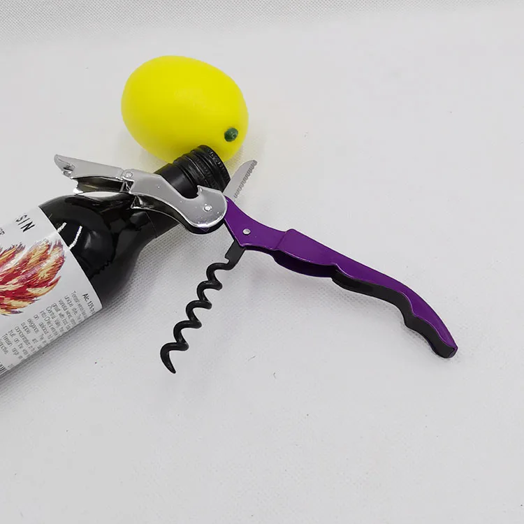 Best Selling Basic Classic Stainless Steel Corkscrew Wine Opener minimalist design wine tools with colorful plating