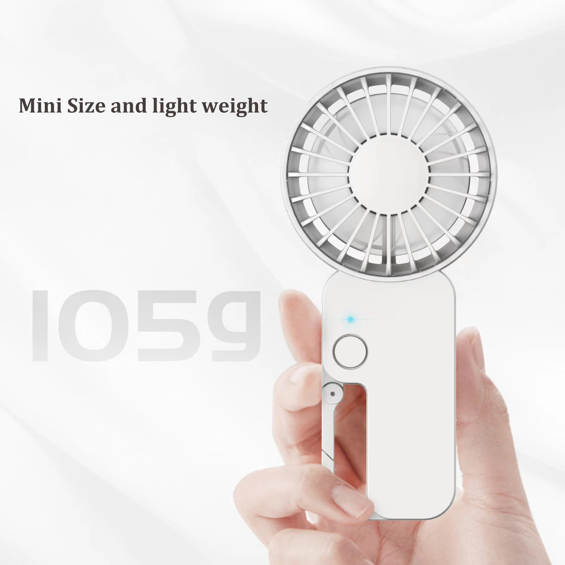 Mini Hand Fan Portable Rechargeable Backpack Hanging Standing USB Fan for Camping Travel