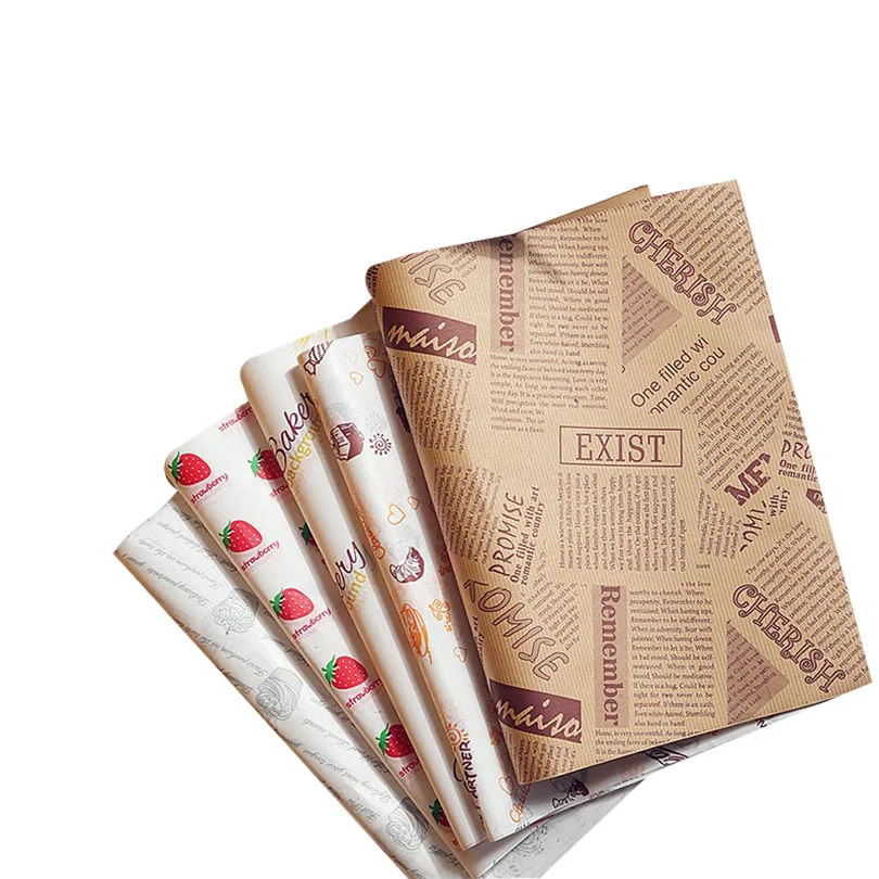 Custom Stylish Printed Tissue Paper Food Packaging Wrap Paper