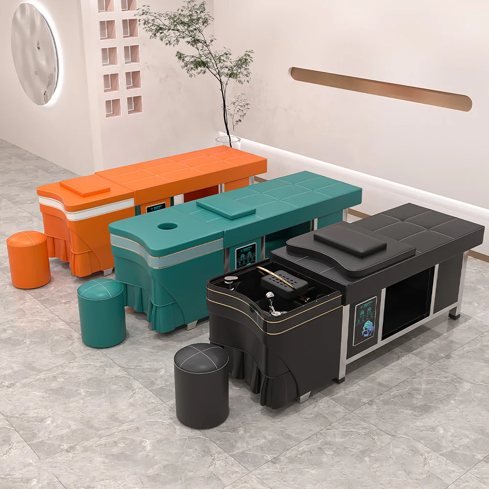 The latest design of modern electric shampoo and massage spa bed can automatically lift for beauty salon